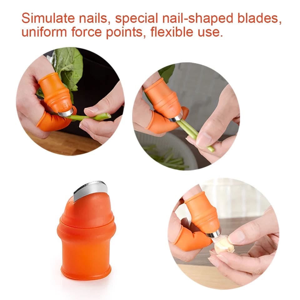 Silicone Thumb Knife, Finger Cover- Finger Fruit Picker Knife, Thumb Knife Set Silicone Thumb Knife, Finger Cover- Finger Fruit Picker Knife, Thumb Knife Set